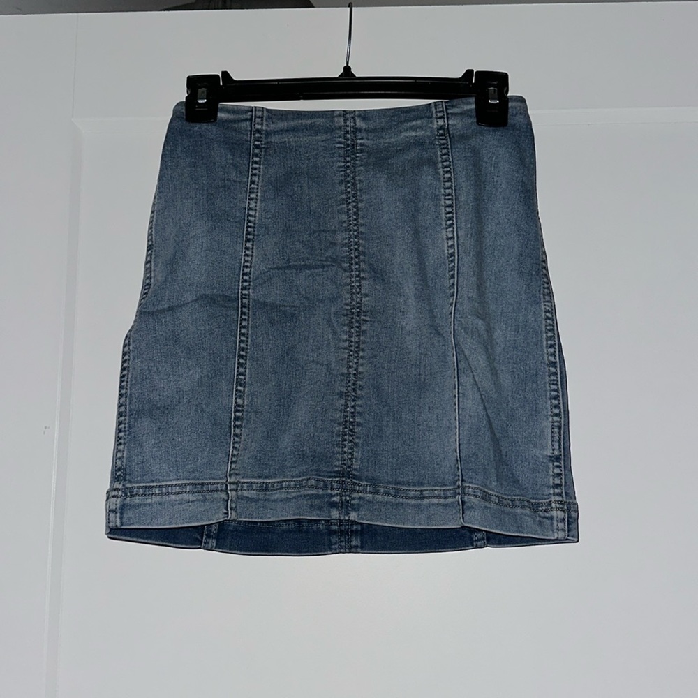 Free People Jean Skirt
